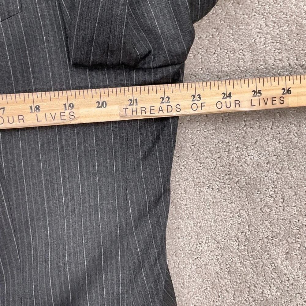 Joseph Abboud Blazer Men 44R‎ Gray Pinstripe Classic Wool Suit Jacket Classic